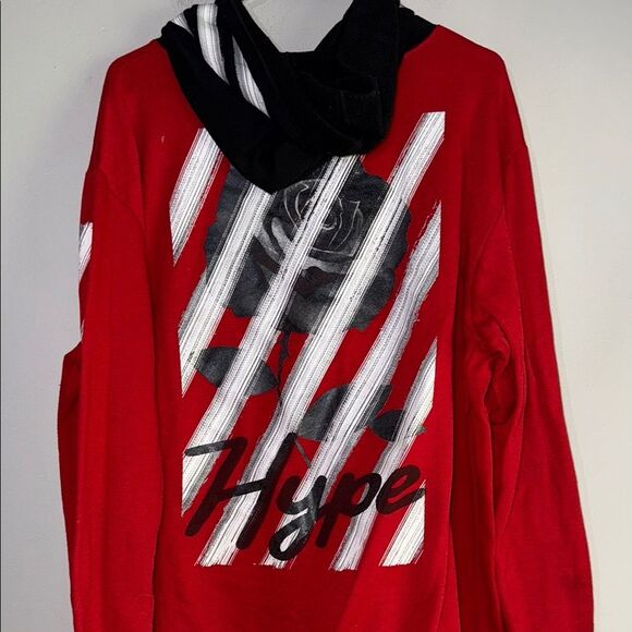 Hype Red Sweatshirt with Bold Stripes - Picture 9 of 13